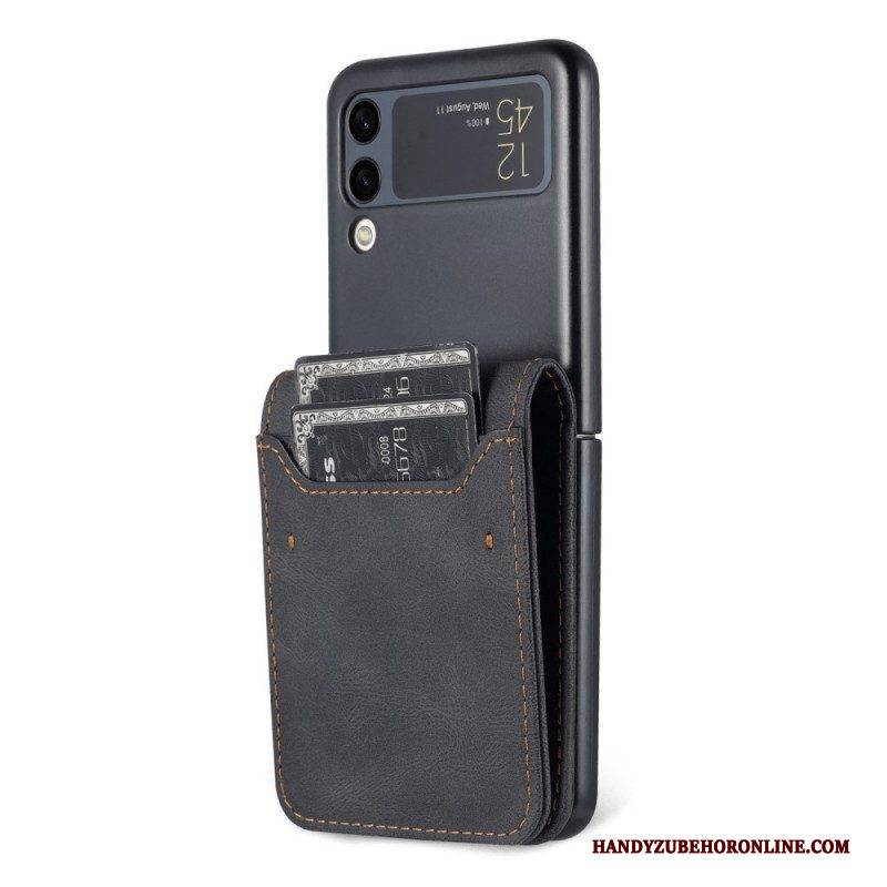 Case Für Samsung Galaxy Z Flip 3 5G Flip Case Kartenhalter Und Riemen In Lederoptik Azns