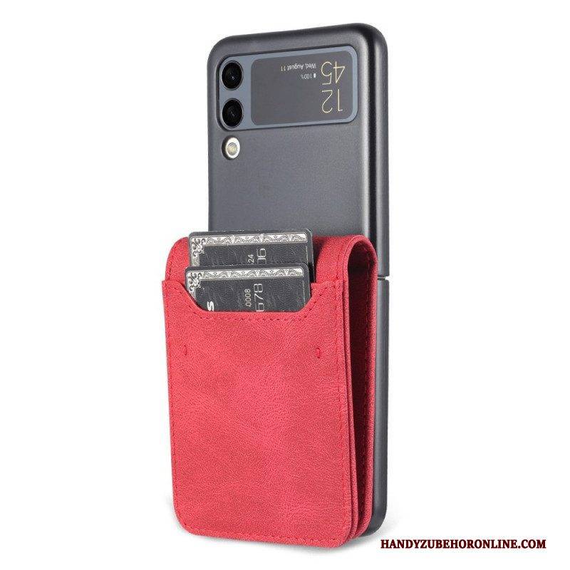 Case Für Samsung Galaxy Z Flip 3 5G Flip Case Kartenhalter Und Riemen In Lederoptik Azns