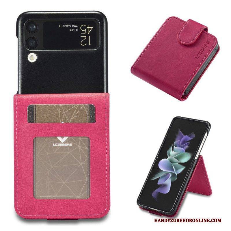 Case Für Samsung Galaxy Z Flip 3 5G Flip Case Kartenhalter Und Verschluss Lc.imeeke