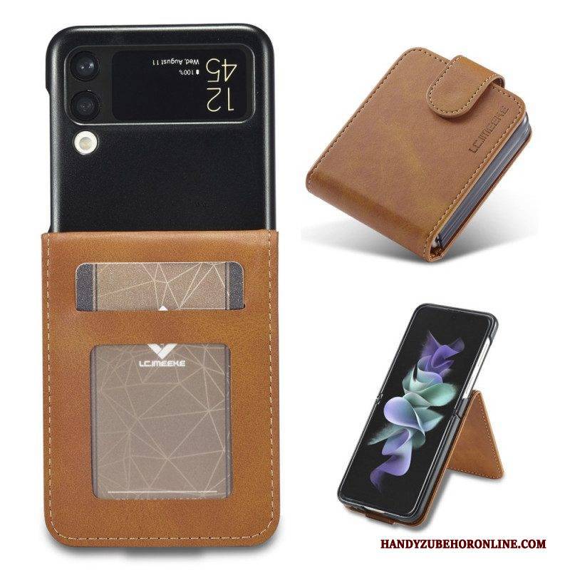 Case Für Samsung Galaxy Z Flip 3 5G Flip Case Kartenhalter Und Verschluss Lc.imeeke