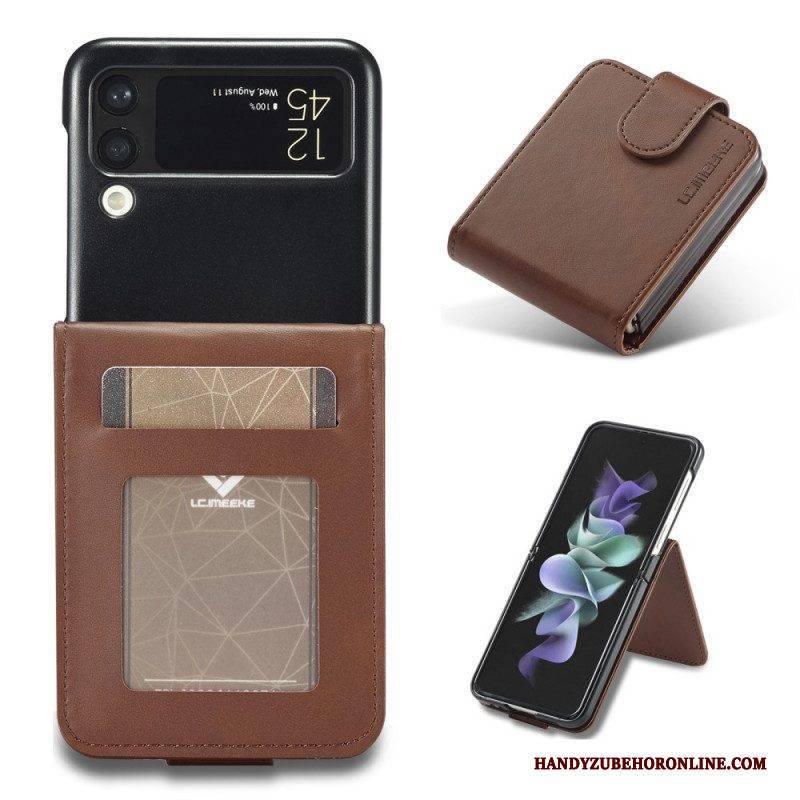 Case Für Samsung Galaxy Z Flip 3 5G Flip Case Kartenhalter Und Verschluss Lc.imeeke