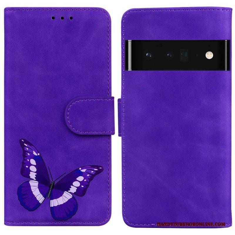 Flip Case Für Google Pixel 6 Hautberührender Schmetterling
