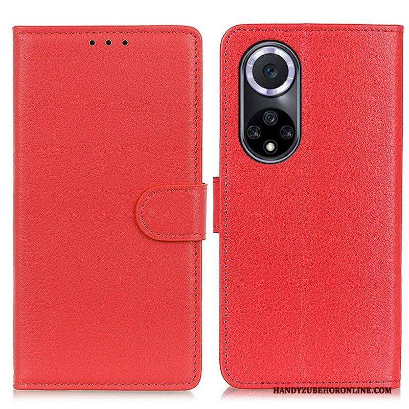 Flip Case Für Honor 50 Traditionell Litschi