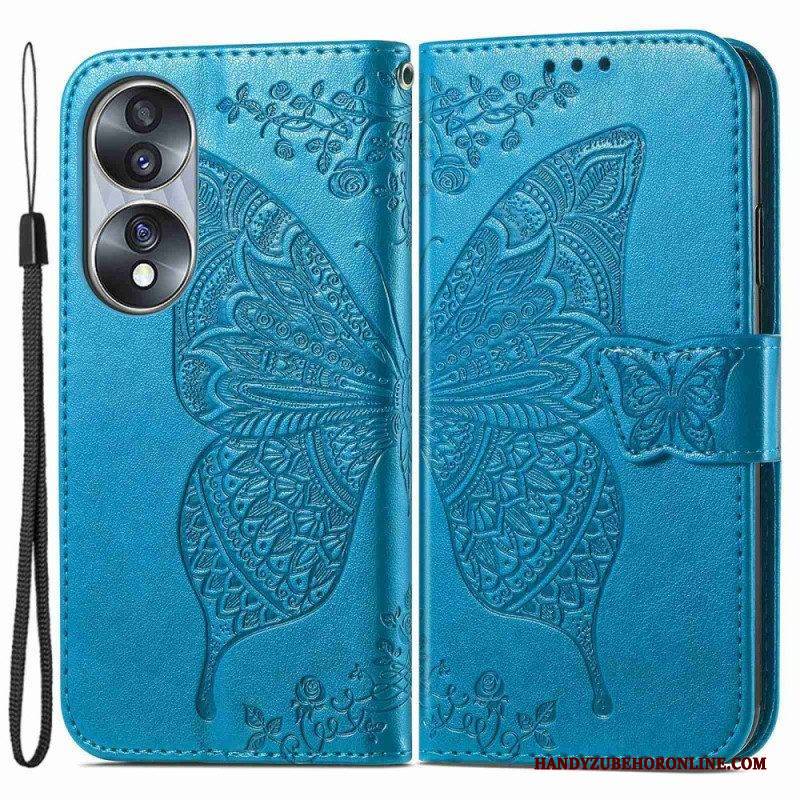 Flip Case Für Honor 70 Barocker Schmetterling