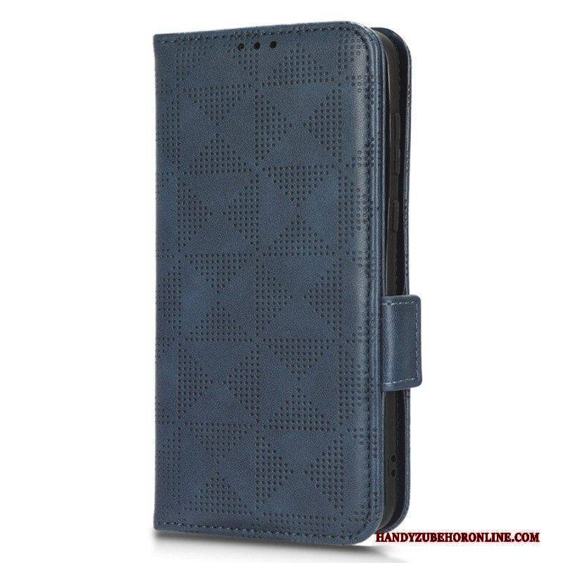Flip Case Für Huawei P60 Pro Dreiecke Mit Riemen