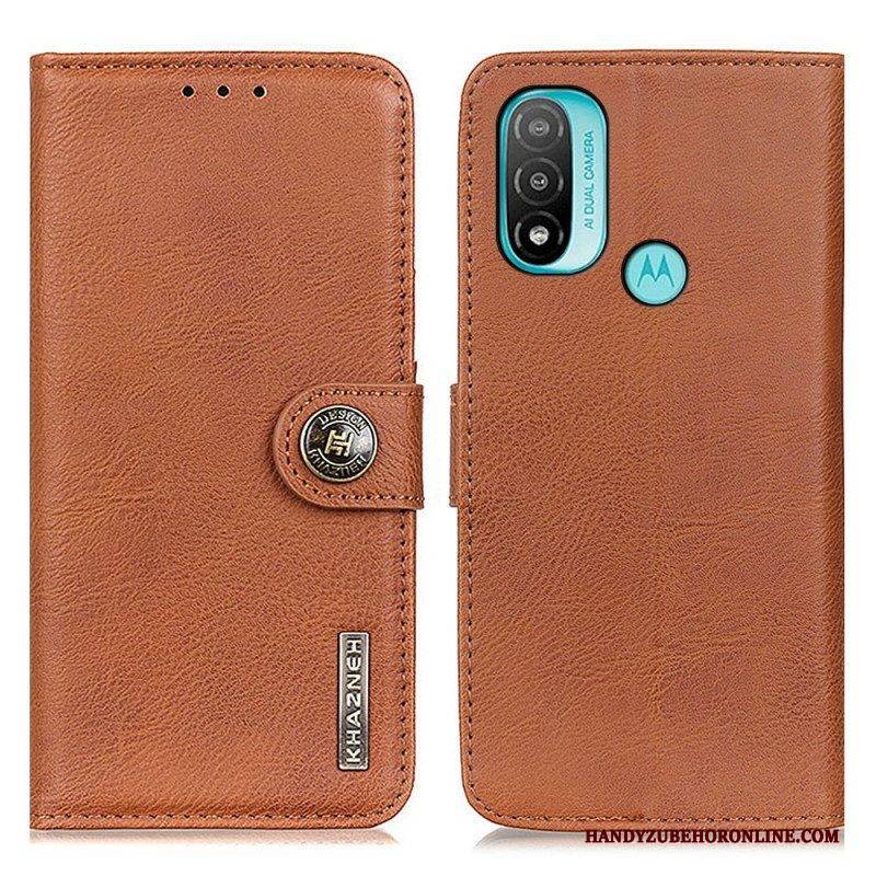 Flip Case Für Moto E40 / E30 / E20 Kunstleder Khazneh