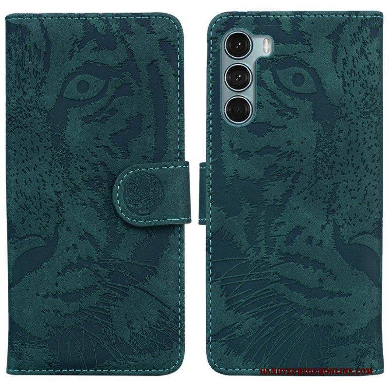 Flip Case Für Moto G200 5G Tiger-gesichtsdruck