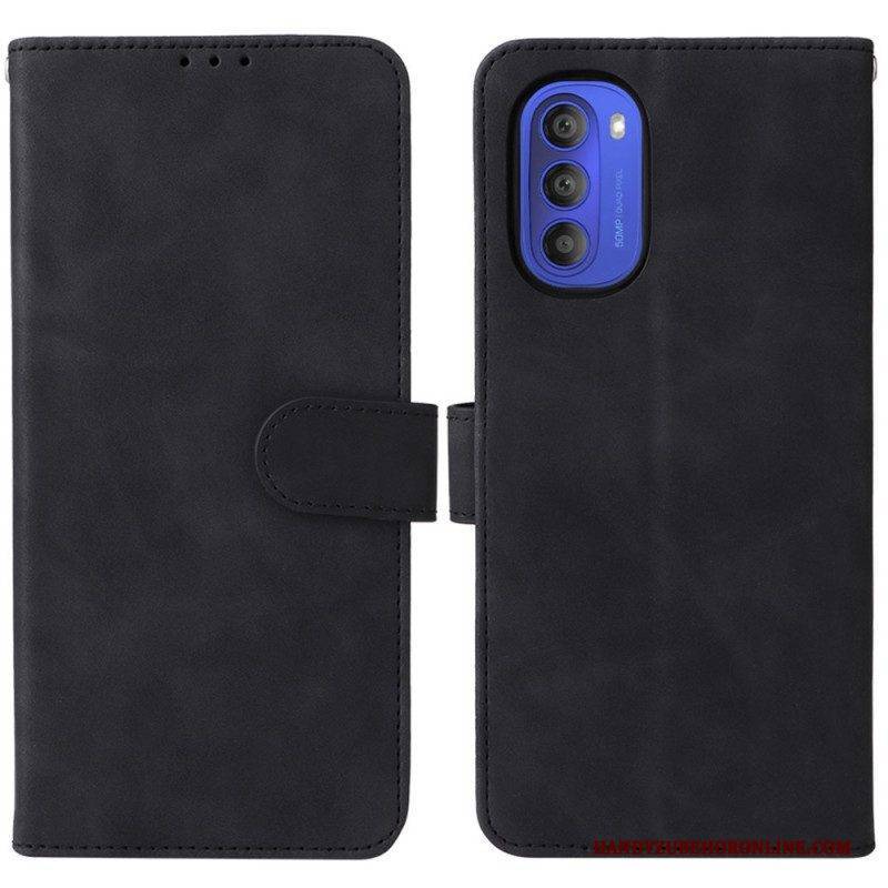 Flip Case Für Moto G51 5G Skin Touch Vintage