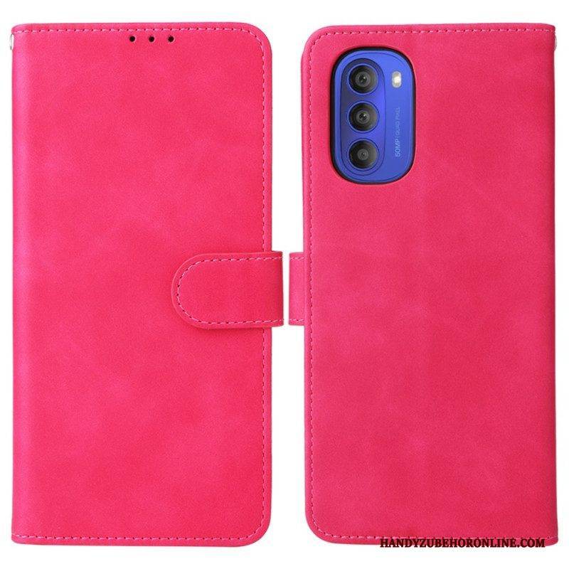 Flip Case Für Moto G51 5G Skin Touch Vintage