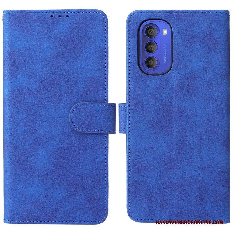 Flip Case Für Moto G51 5G Skin Touch Vintage