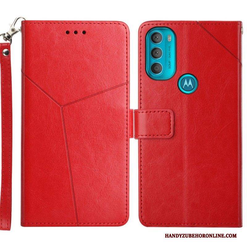 Flip Case Für Moto G71 5G Stil Leder Geo Y Design