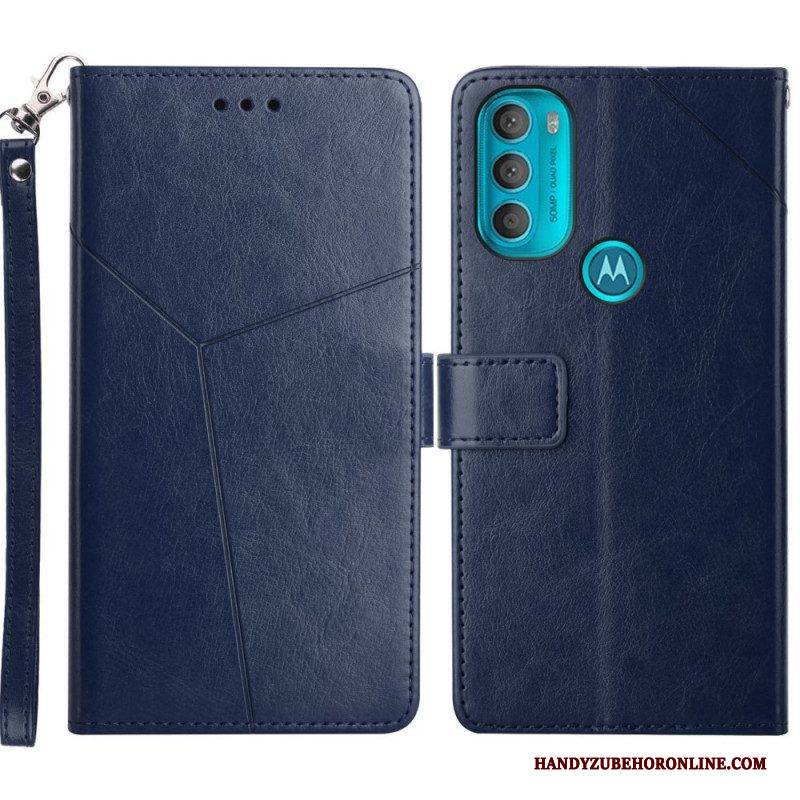 Flip Case Für Moto G71 5G Stil Leder Geo Y Design