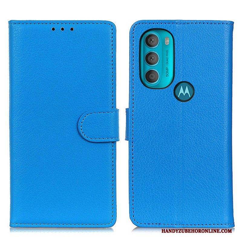 Flip Case Für Moto G71 5G Traditionell Litschi