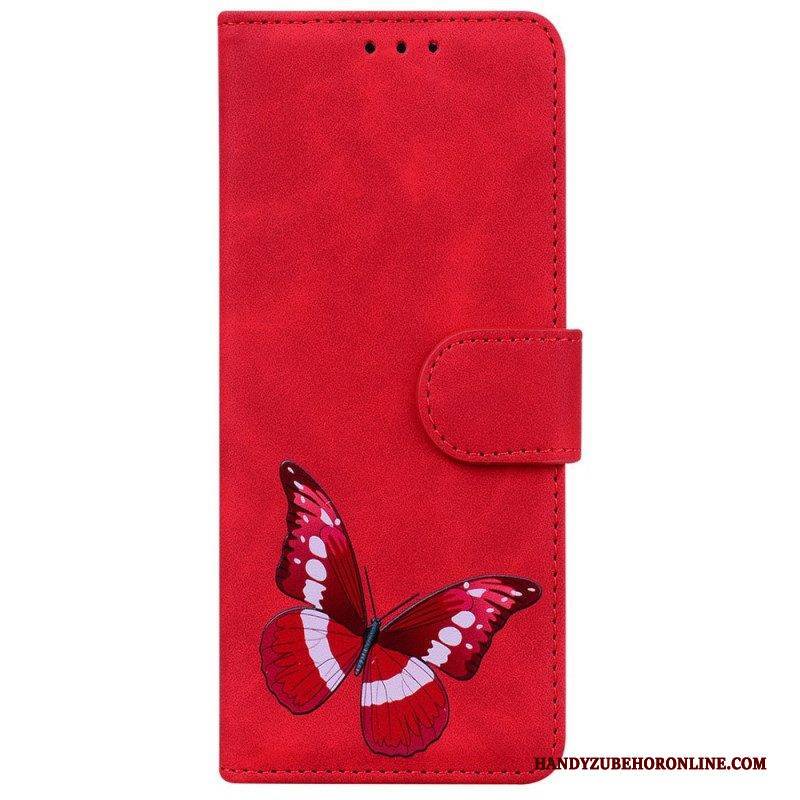 Flip Case Für Moto G73 5G Schmetterlingsdesign