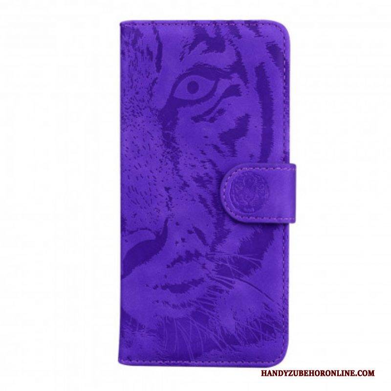 Flip Case Für Motorola Edge 20 Pro Tiger-gesichtsdruck