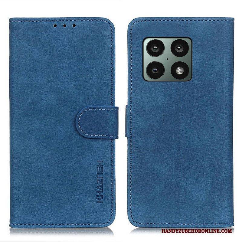Flip Case Für OnePlus 10 Pro 5G Matter Vintage-ledereffekt Khazneh