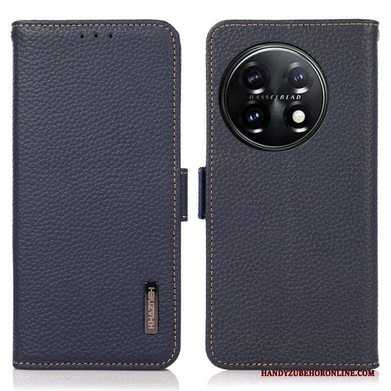 Flip Case Für OnePlus 11 5G Lychee-leder Khazneh Rfid