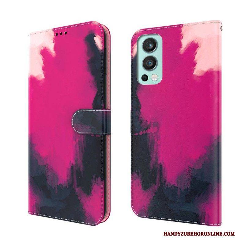 Flip Case Für OnePlus Nord 2 5G Aquarell