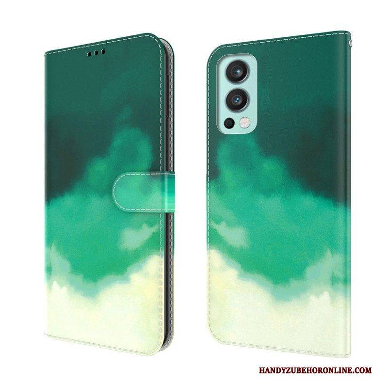 Flip Case Für OnePlus Nord 2 5G Aquarell