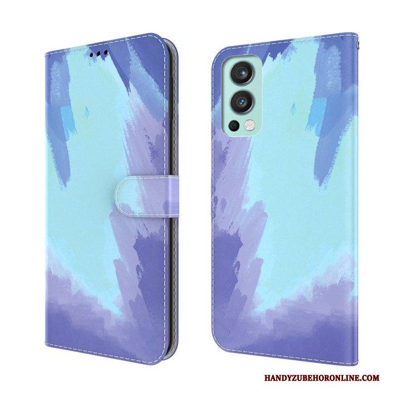 Flip Case Für OnePlus Nord 2 5G Aquarell