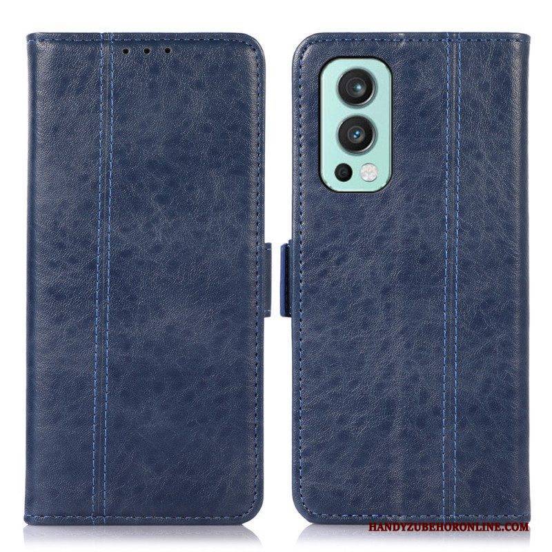 Flip Case Für OnePlus Nord 2 5G Dezente Nähte