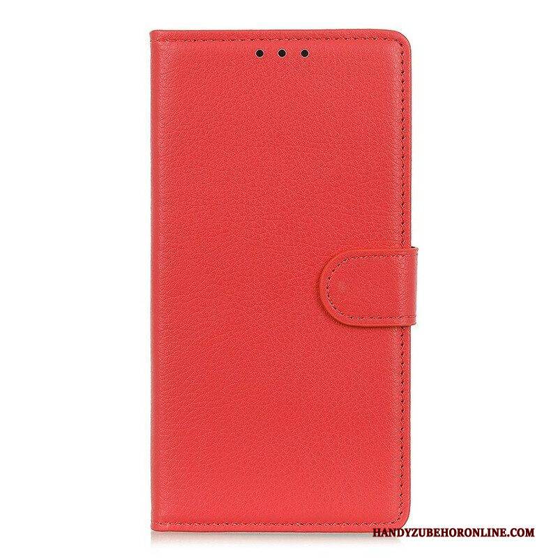 Flip Case Für OnePlus Nord 2 5G Litschi-kunstleder