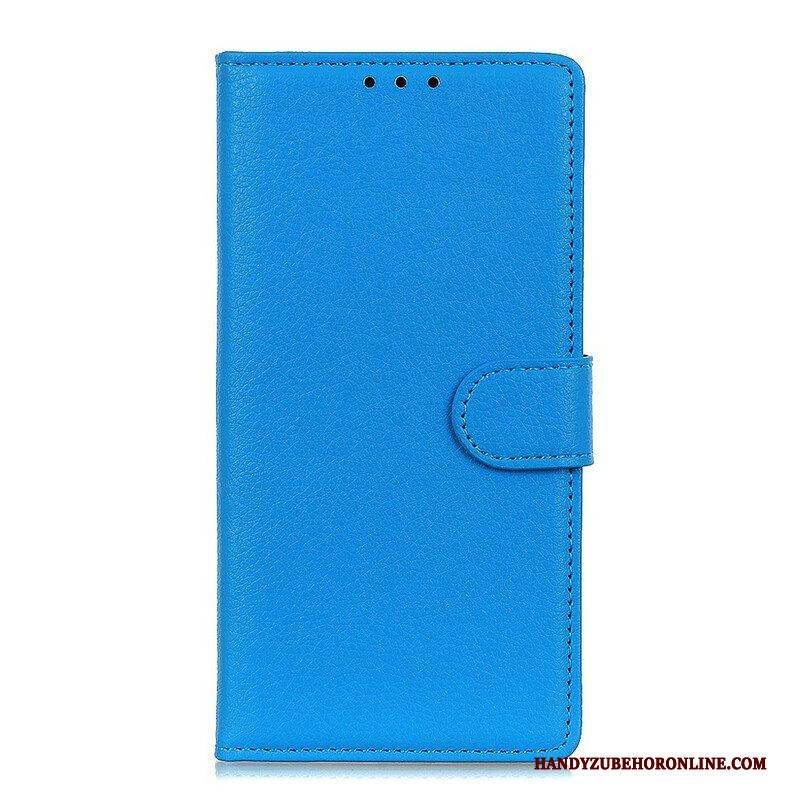 Flip Case Für OnePlus Nord 2 5G Litschi-kunstleder