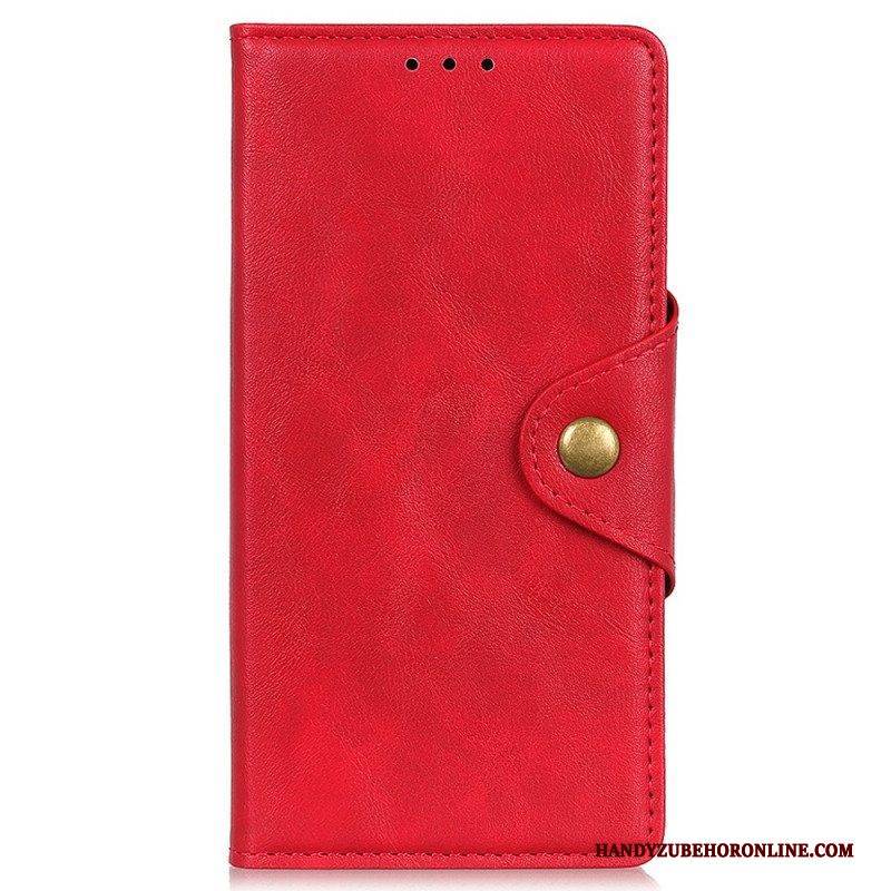 Flip Case Für OnePlus Nord 2T 5G Knopf Aus Kunstleder