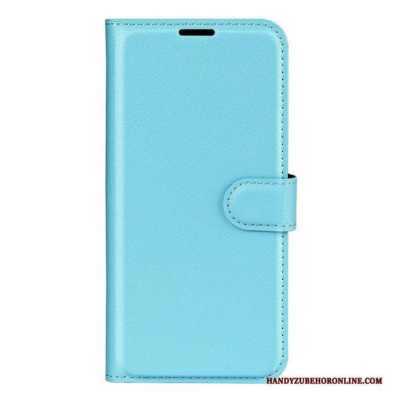 Flip Case Für OnePlus Nord CE 2 5G Litschi-kunstleder