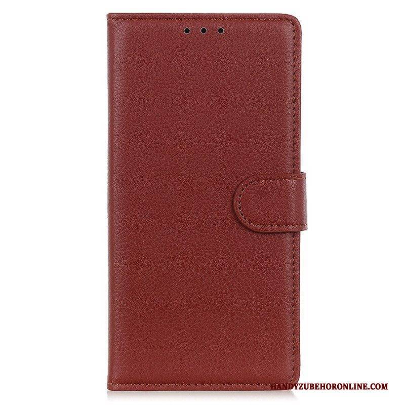 Flip Case Für OnePlus Nord CE 2 5G Litschi-textur