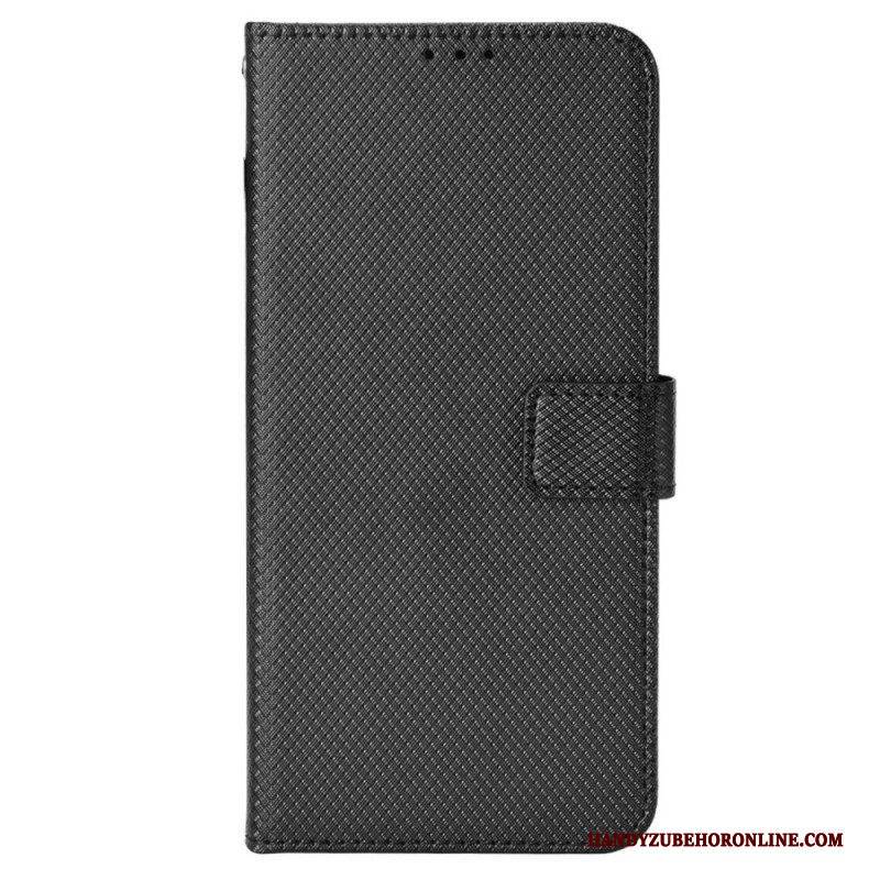 Flip Case Für OnePlus Nord CE 2 5G Mit Kordel Riemchen-diamant-textur