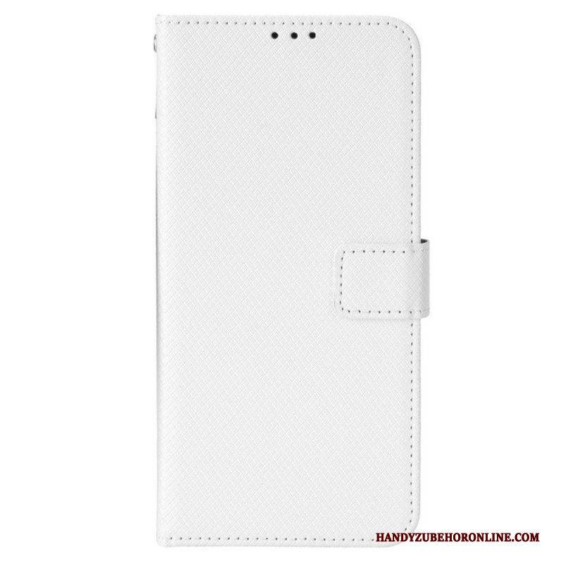 Flip Case Für OnePlus Nord CE 2 5G Mit Kordel Riemchen-diamant-textur