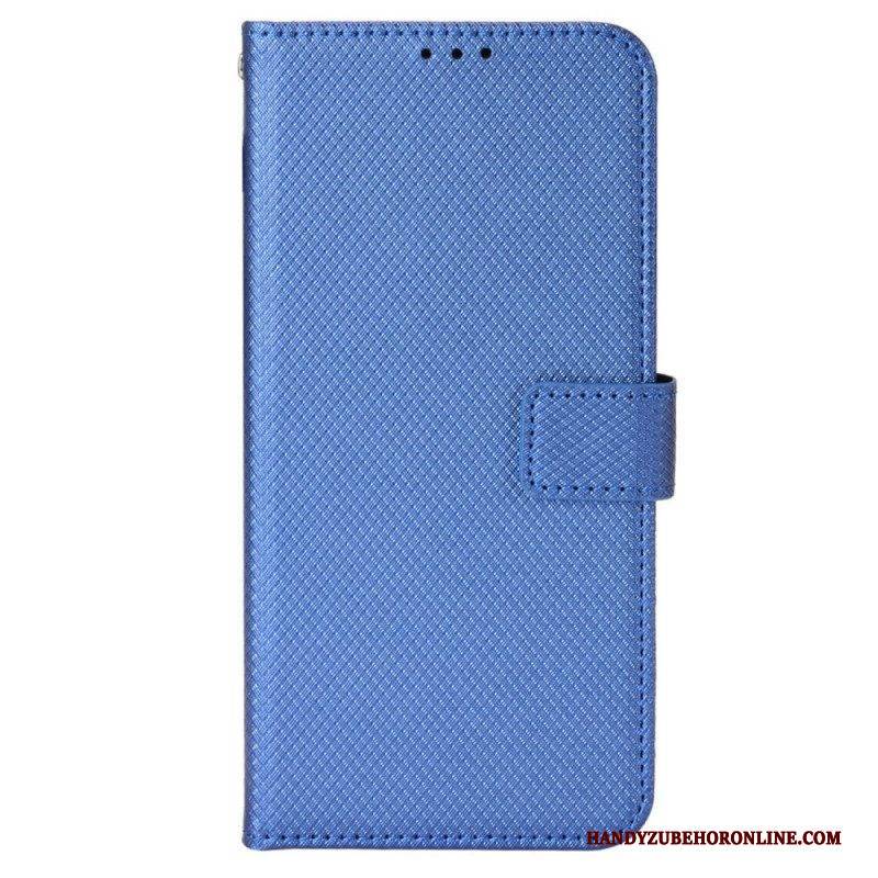 Flip Case Für OnePlus Nord CE 2 5G Mit Kordel Riemchen-diamant-textur