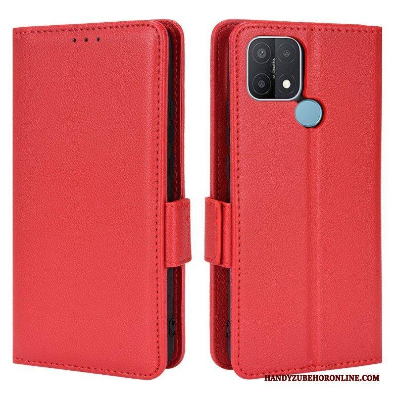 Flip Case Für Oppo A15 Flip Case Klappe Double Litchi Neue Farben