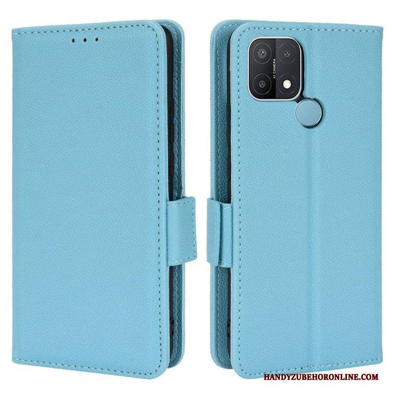 Flip Case Für Oppo A15 Flip Case Klappe Double Litchi Neue Farben