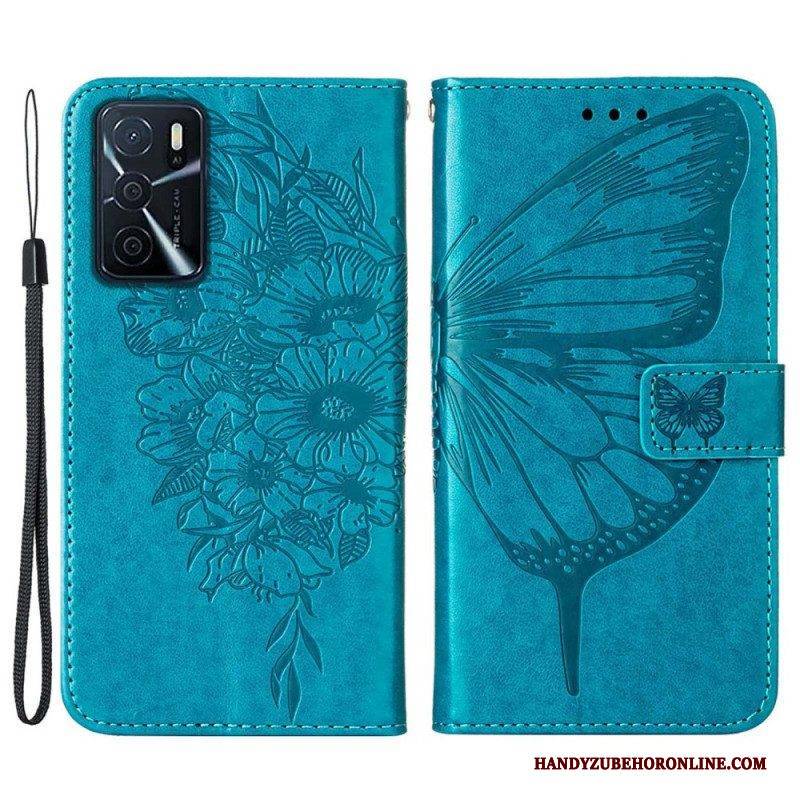 Flip Case Für Oppo A16 / A16s Schmetterlingsdesign