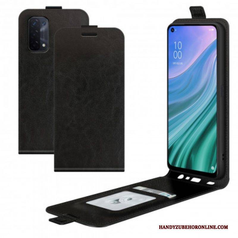 Flip Case Für Oppo A54 5G / A74 5G Flip Case Vertikale Klappe In Lederoptik