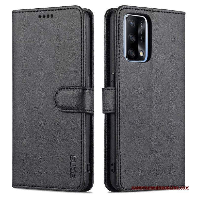 Flip Case Für Oppo A74 4G Azns Ledereffekt