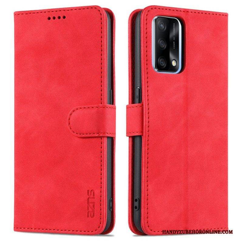 Flip Case Für Oppo A74 4G Azns Ledereffekt