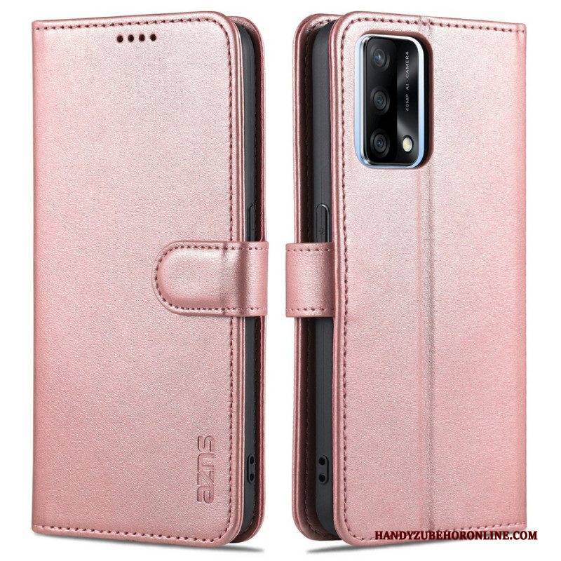 Flip Case Für Oppo A74 4G Azns Ledereffekt