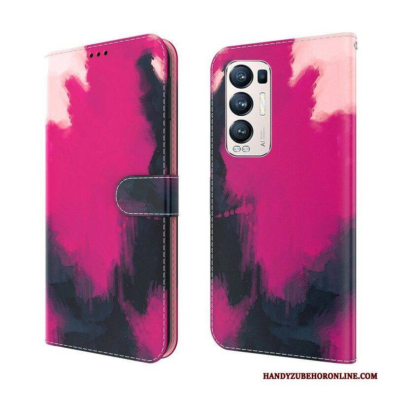 Flip Case Für Oppo Find X3 Neo Abstrakt Bunt