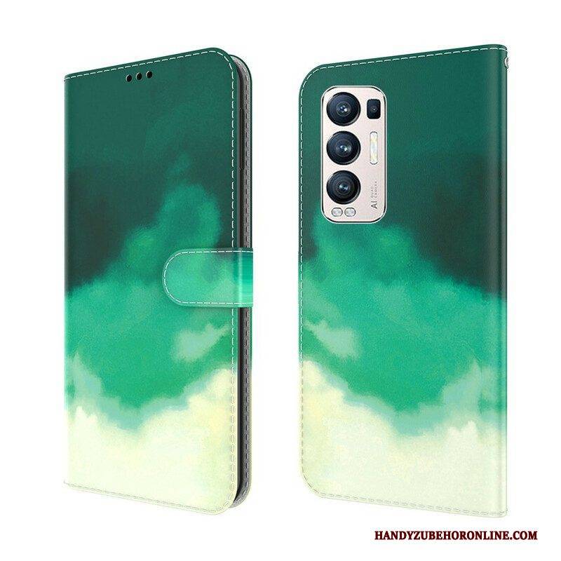 Flip Case Für Oppo Find X3 Neo Abstrakt Bunt