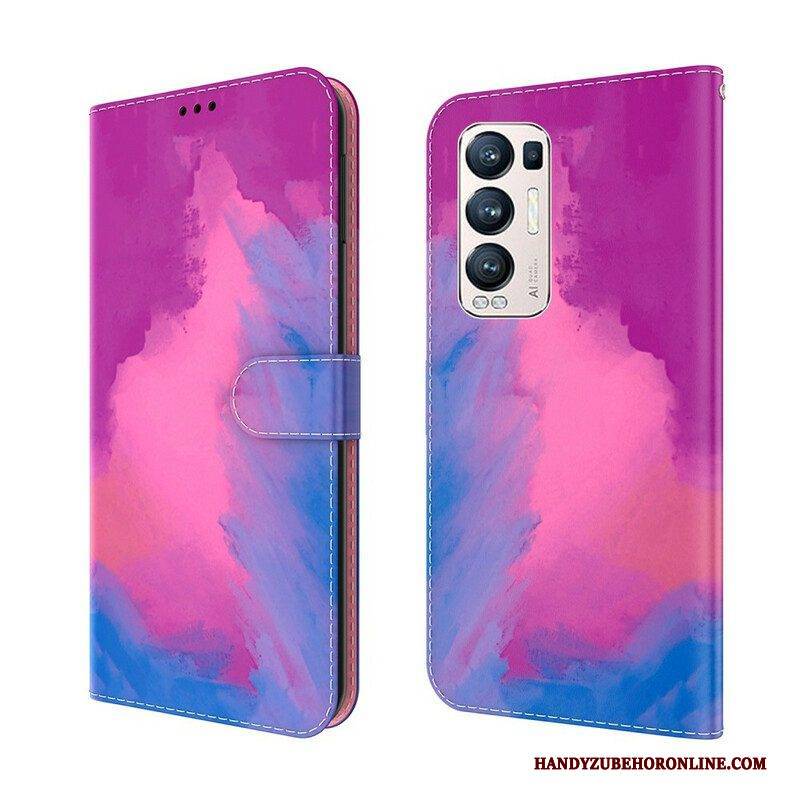 Flip Case Für Oppo Find X3 Neo Abstrakt Bunt