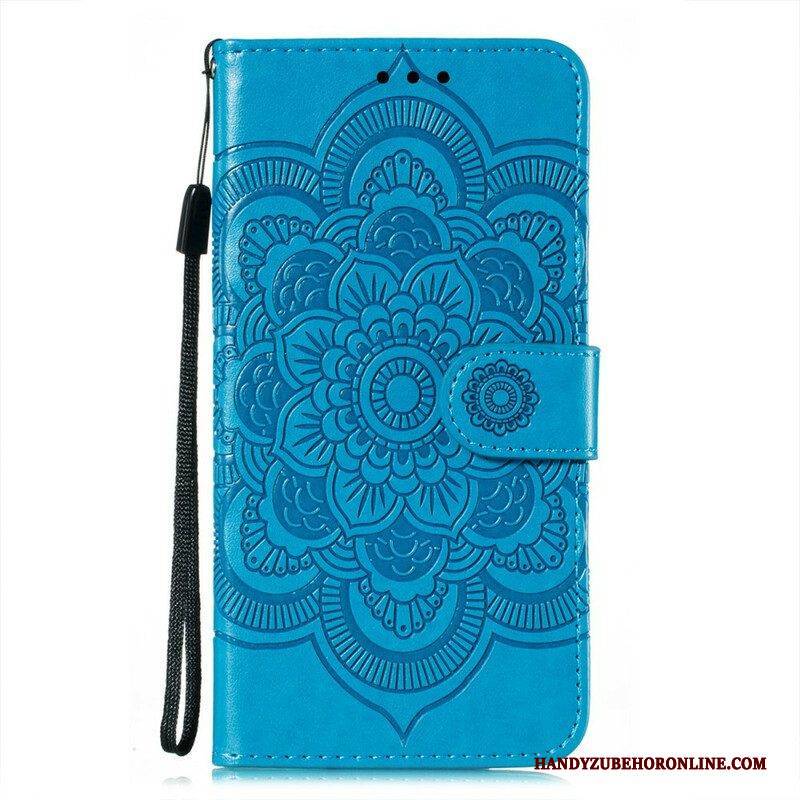 Flip Case Für Oppo Find X3 Neo Mit Kordel Mandala Mit Vollem Riemen