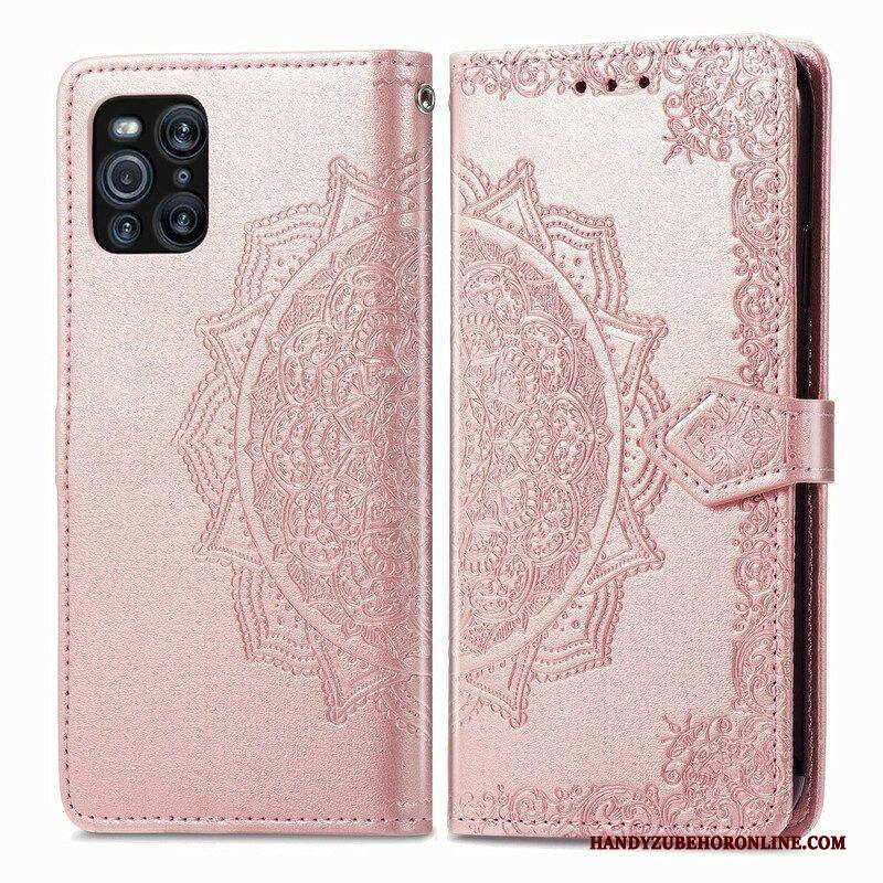 Flip Case Für Oppo Find X3 Pro Mandala-mittelalter