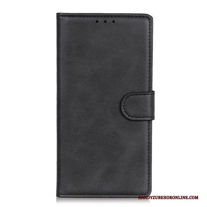 Flip Case Für Oppo Find X3 Pro Matter Vintage-ledereffekt