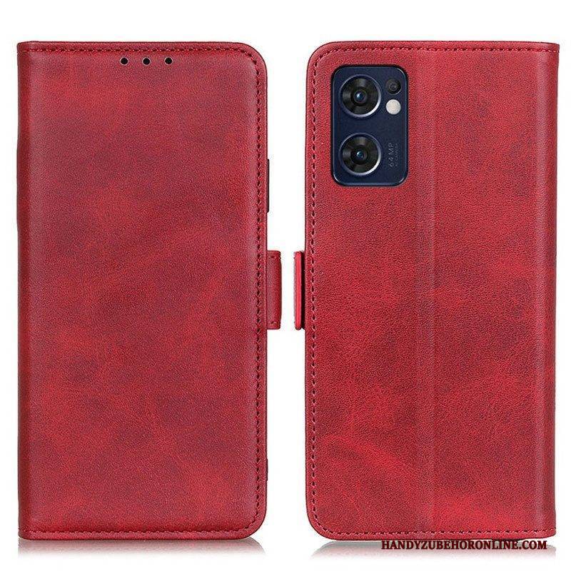 Flip Case Für Oppo Find X5 Lite Flip Case Doppelte Klappe