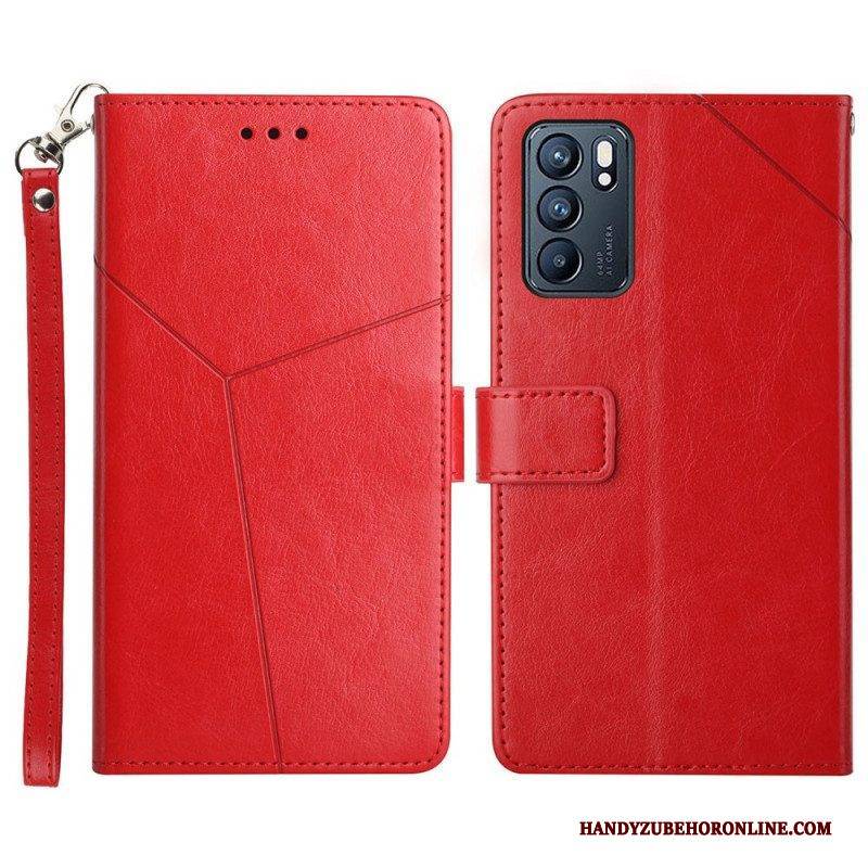 Flip Case Für Oppo Reno 6 5G Stil Leder Geo Y Design