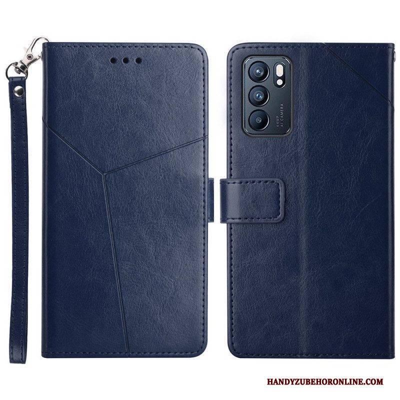 Flip Case Für Oppo Reno 6 5G Stil Leder Geo Y Design