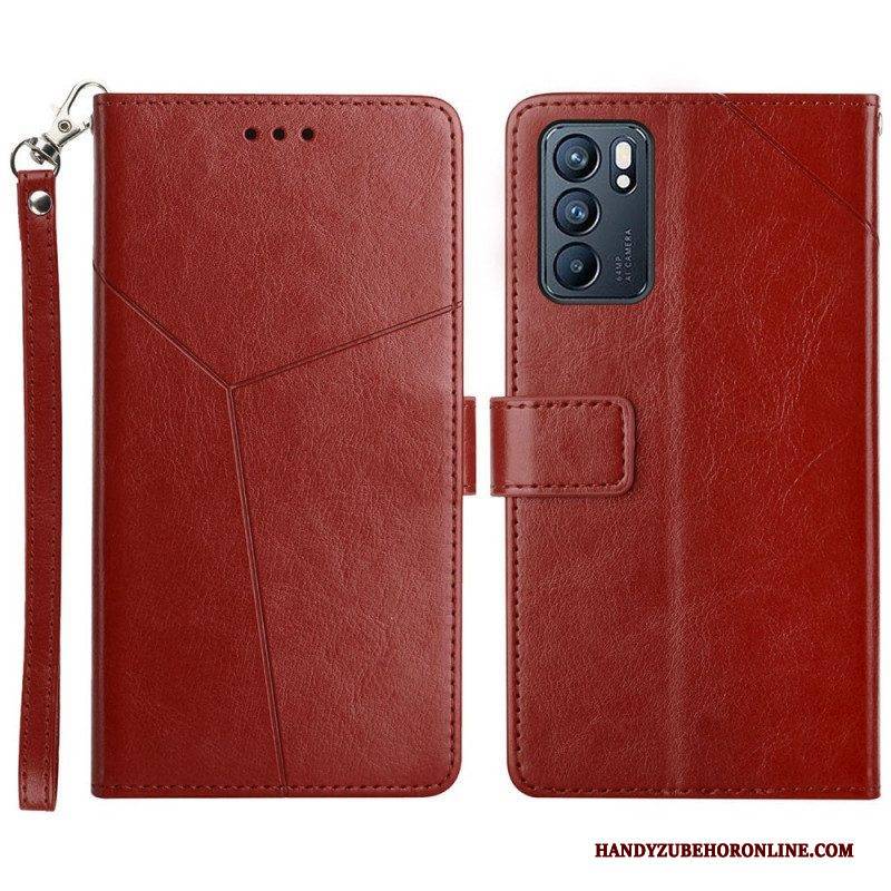 Flip Case Für Oppo Reno 6 5G Stil Leder Geo Y Design